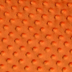 Mia&#39; Fabrics Inc, Orange 58/59&quot; Wide 100 Polyester Minky Dimple Dot Soft Cuddle Fabric by the Yard (Pick a Size)