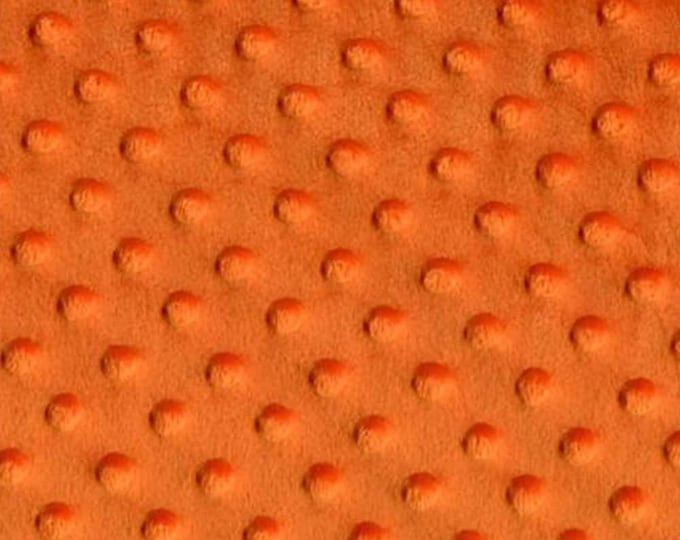 Mia' Fabrics Inc, Orange 58/59" Wide 100 Polyester Minky Dimple Dot Soft Cuddle Fabric by the Yard (Pick a Size)