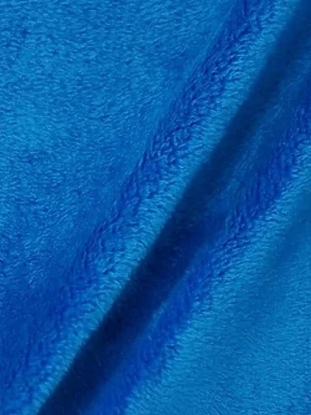Royal Blue Minky Fabric by the Yard, 60 Wide, Ultra Soft Fabric, 3.mm