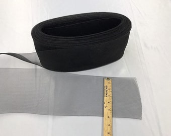 6 Inch Black Crinoline Horsehair Braid Trim-Wedding-Bridal-Decorations-Crafts-Sold By The Yard (Choose The Quantity)