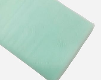 Light Aqua Tulle Fabric Bolt, 54" Wide, 40 Yards - Wedding & Decoration