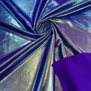 Purple Mystique Nylon Spandex Iridescent Foggy Foil 4 Way Stretch 58/60”sold By The Yard