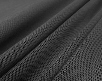Charcoal Power Mesh Fabric 60" Wide, Sold By The Yard ( Many Colors ) Free Shipping