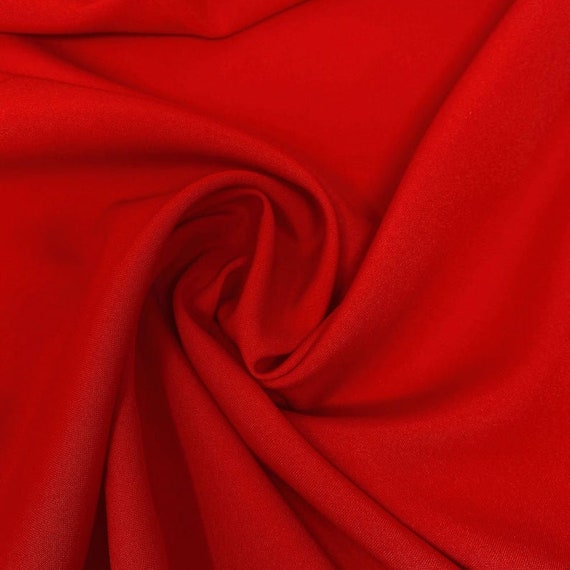 Red Polyester Poplin Fabric