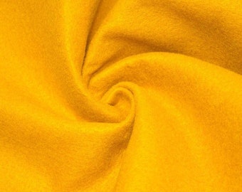 Golden Yellow Acrylic Felt 72” Wide School Craft Poker Table Fabric Sold By Yard