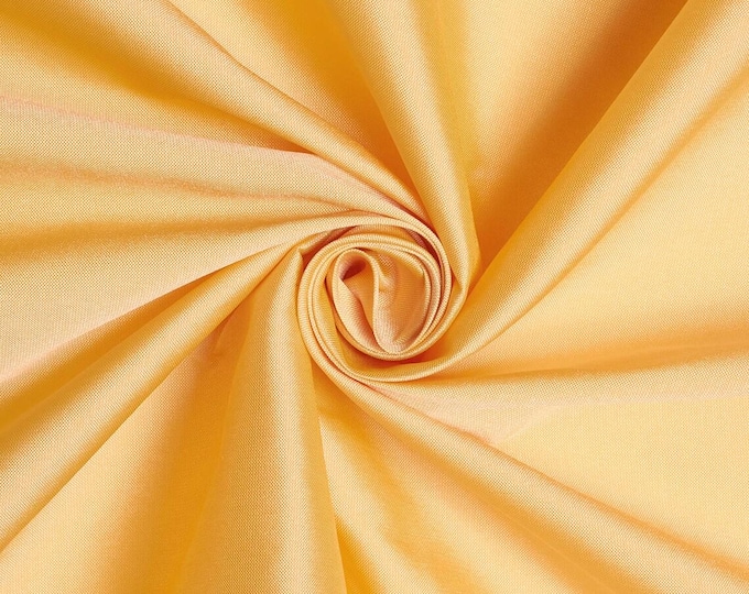 Gold Taffeta Stretch Fabric 2-Way Stretch, Spandex Polyester 58" Wide Sold by The Yard