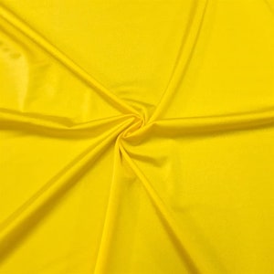 Yellow Holographic/Shiny Nylon Spandex Mix Stretchy Fabric