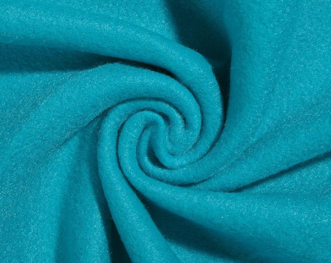 Turquoise 1 Soft Anti-Pill Polar Fleece Fabric: 60" Wide, Sold by The Yard