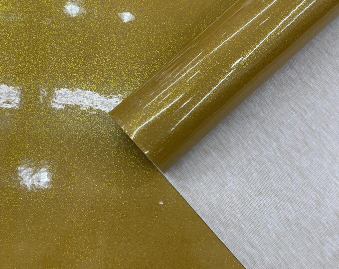 Gold Sparkle Glitter Upholstery Vinyl Fabric - 54" Width Sold By The Yard, Sparkle Glitter Vinyl Upholstery