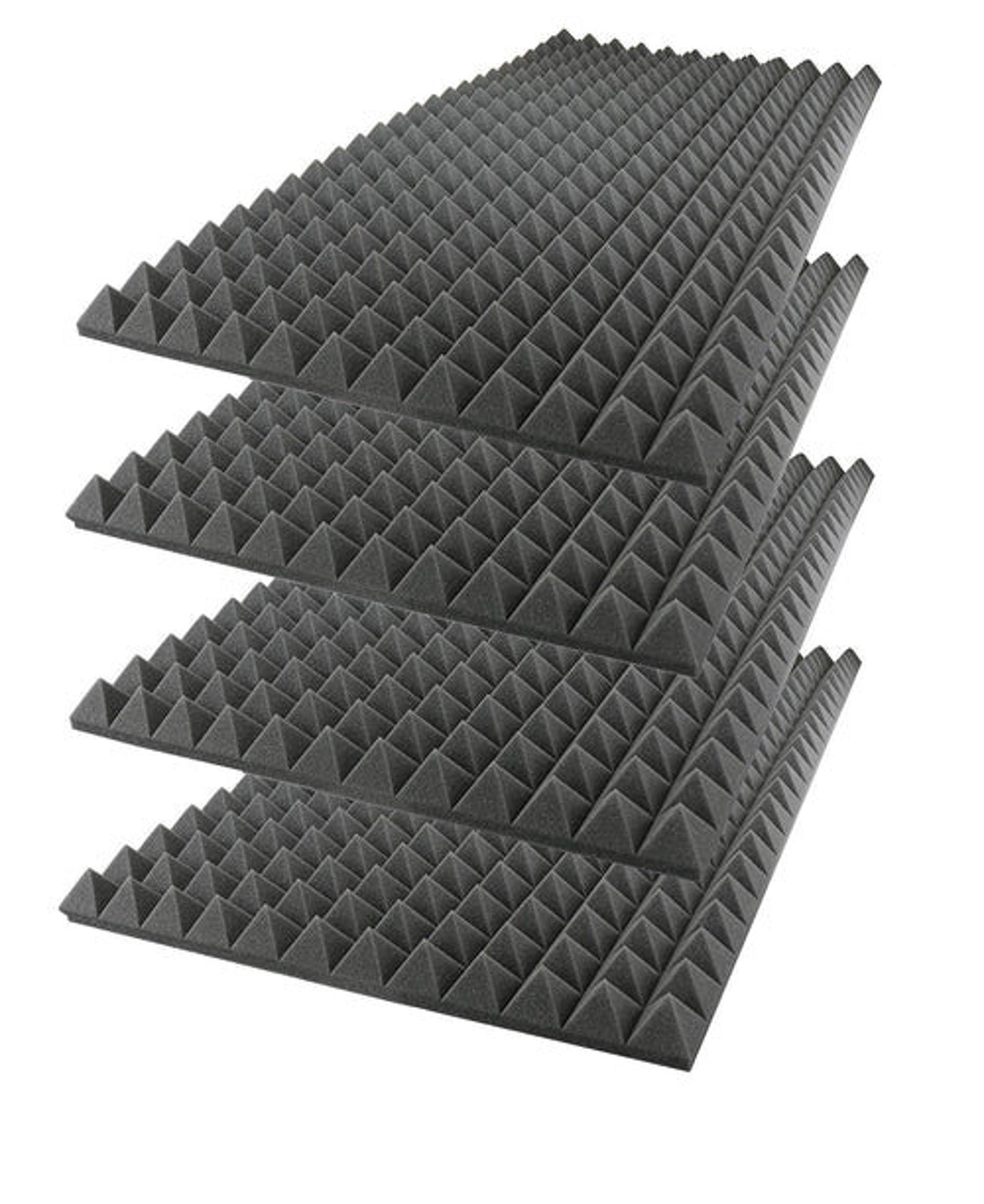 Pyramid Acoustic Foam Panels: Studio Soundproofing (4-pack, 48x24x2 ...