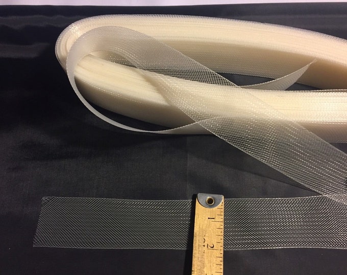 2 Inch Ivory Crinoline Horsehair Braid Trim-Wedding-Bridal-Decorations-Crafts-Sold By The Yard (Choose The Quantity)