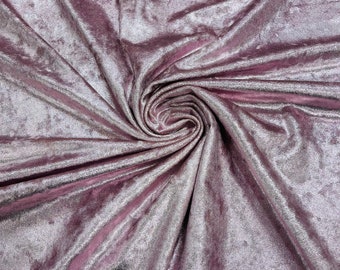 Rose Foiled Stretch Velvet By The Yard | Velvet Fabric | Foiled Velvet 4Way Stretch 60'' Wide, Sewing, Apparel, Mia Fabrics Inch