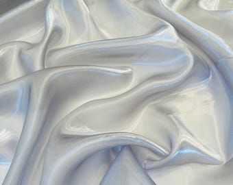 Silver Liquid Organza Fabric: Glossy Bridal Organza Apparel Decor, 60" Wide By The Yard
