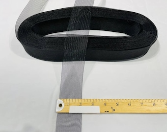 2 Inch Black Crinoline Horsehair Braid Trim-Wedding-Bridal-Decorations-Crafts-Sold By The Yard (Choose The Quantity)