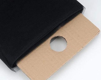 Black Tulle Fabric Bolt: 54" x 40 Yards, Soft Polyester Netting