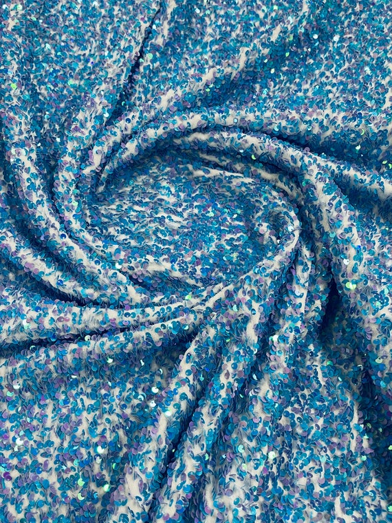 Blue Iridescent Sequin Stretch Velvet Fabric: 5mm Sequins, 2-way Stretch (58/60") - Etsy Blue Iridescent Sequin Stretch Velvet Fabric: 5mm Sequins, 2-way Stretch (58/60") - Etsy