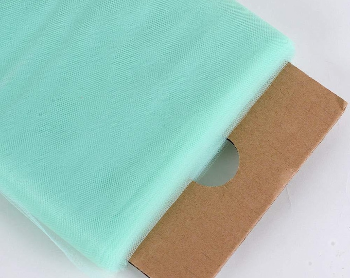 Mia Fabrics Mint 54"Inches Wide by 40 Yards Long (120 ft) Fabric Tulle Bolt for Wedding and Decoration, Bridal Wedding Tulle
