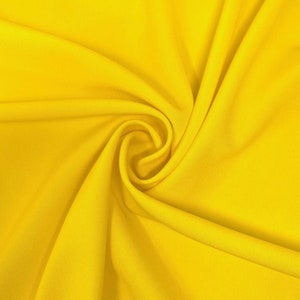 Yellow Poly Poplin Fabric Polyester Solid 60&#39;&#39; By The Yard Table Covers Decoration Apparel ( Choose The Size )