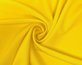 Yellow Poly Poplin Fabric: 60" Wide, Wrinkle Resistant