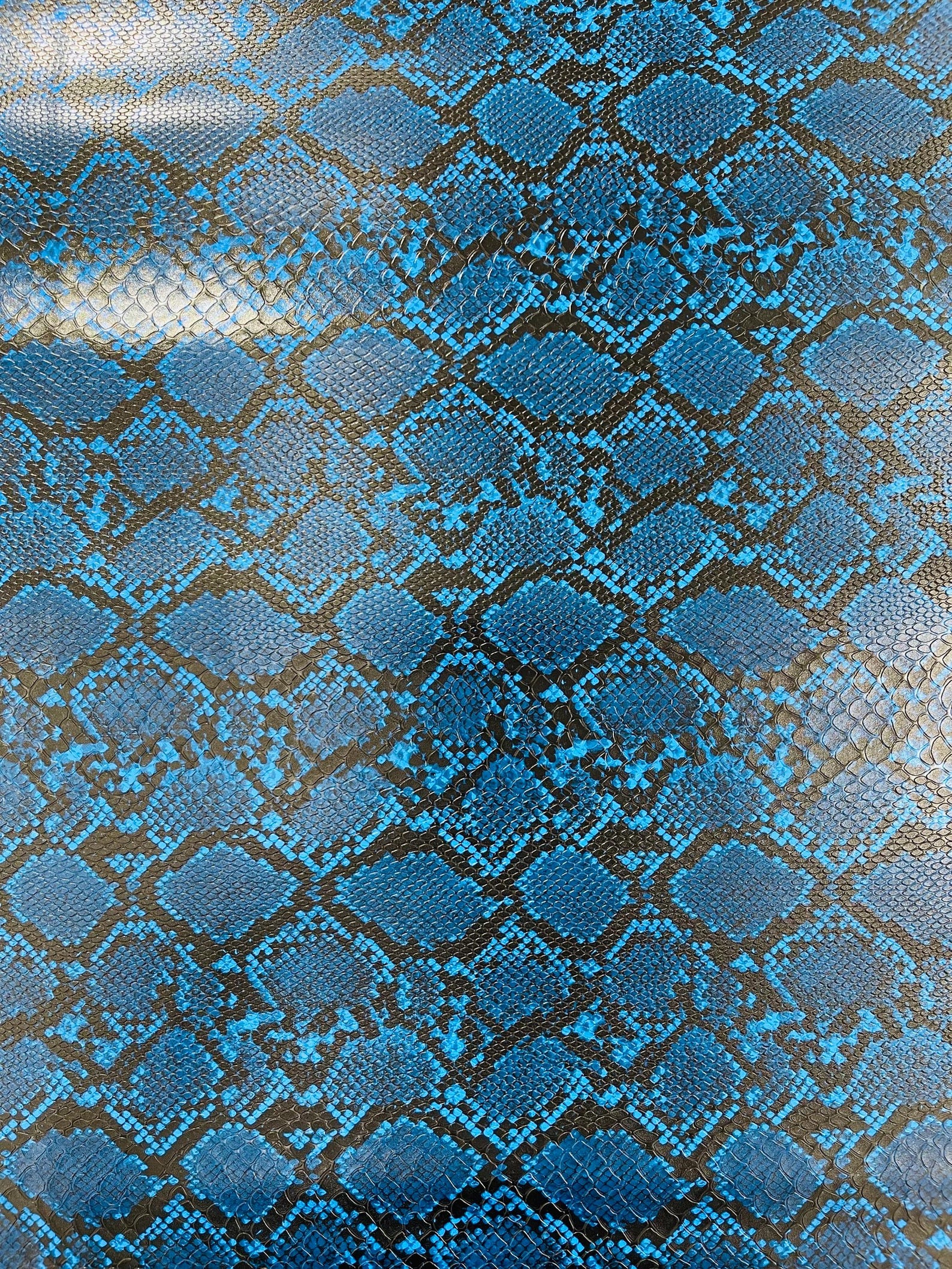 Midnight Blue Snake Skin Embossed Vinyl: Python Faux Leather Upholstery ...