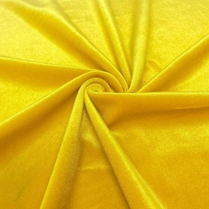 Yellow Stretch Velvet Fabric 60&#39;&#39; Wide, Sewing, Apparel, Costume, Craft {Choose quantity}