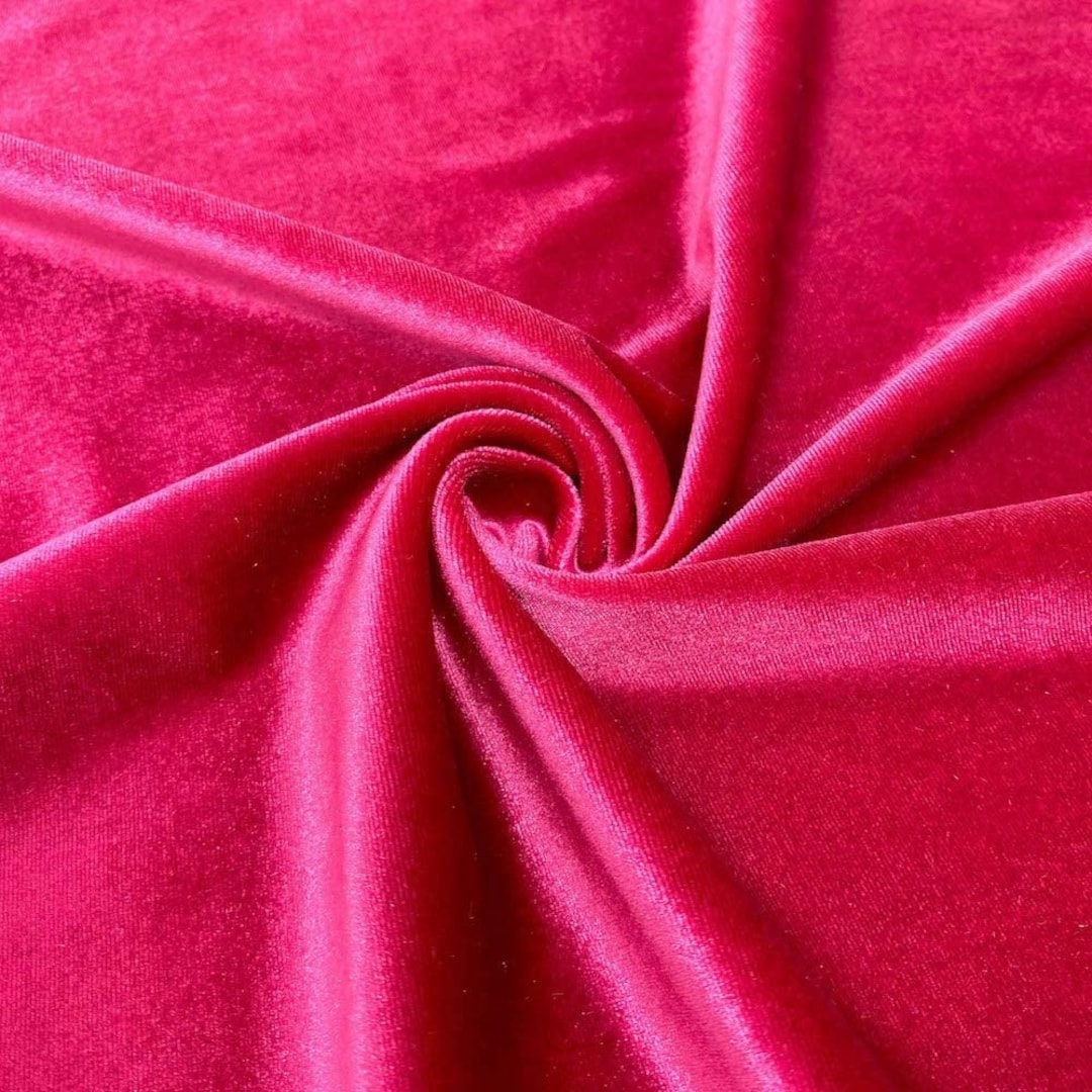 Mia Fabrics Fuchsia Stretch Velvet Fabric 60'' Wide, Sewing, Apparel ...