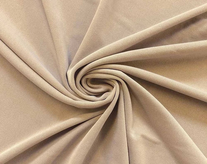 Mia's Fabrics Inc, 58/59" ITY Fabric - Champagne - 2 Way Stretch Spandex Polyester Knit Jersey Fabric Sold By The Yard
