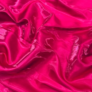 Fuchsia Liquid Crystal Satin Fabric: Ultra Glossy Bridal Satin By The Yard