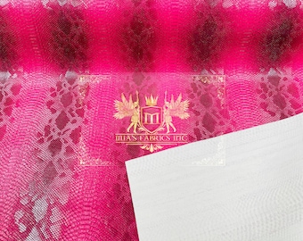 Fuchsia Faux Viper Snake Skin Vinyl-faux Leather-3D Scales-sold Vinyl For upholstery  By The Yard (Pick a Size)