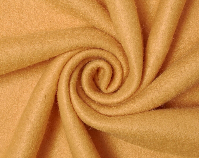 Gold Soft Anti-Pill Polar Fleece Fabric: 60" Wide, Sold by The Yard