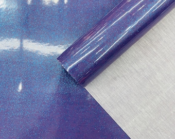 Purple Sparkle Glitter Upholstery Vinyl Fabric - 54" Wide