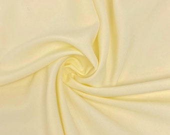Ivory Poly Poplin Fabric: 60" Wide, Solid Polyester, By The Yard