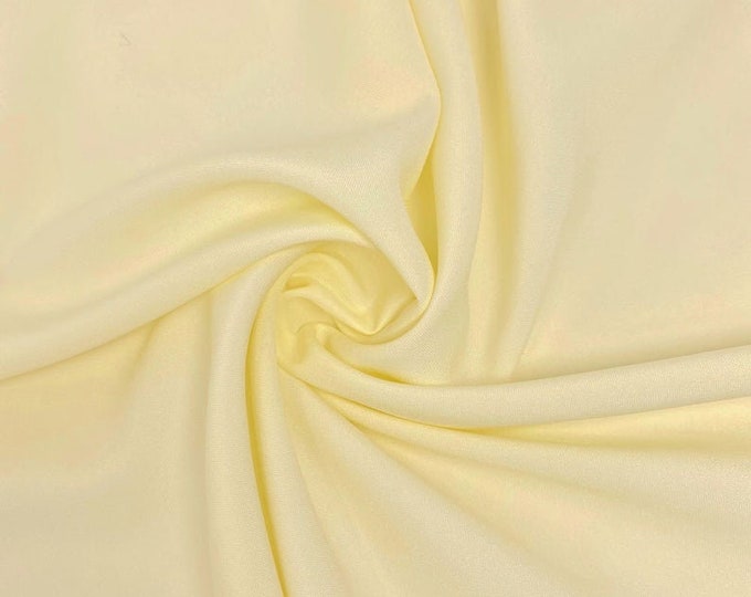 Ivory Poly Poplin Fabric Polyester Solid 60'' By The Yard Table Covers Decoration Apparel ( Choose The Size )