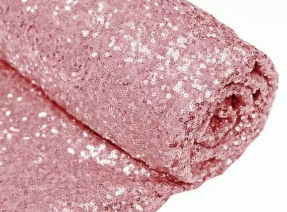 Pink Sequin Fabric Mini Glitz Sequins, By The Yard Sequin Fabric  Dresses-Nightgowns-Prom Gown (Choose The Quantity) - Main Image