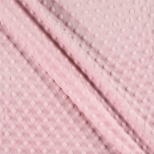 Mia&#39; Fabrics Inc, Light Pink 58/59&quot; Wide 100 Polyester Minky Dimple Dot Soft Cuddle Fabric by the Yard (Pick a Size)