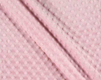 Mia' Fabrics Inc, Light Pink 58/59" Wide 100 Polyester Minky Dimple Dot Soft Cuddle Fabric by the Yard (Pick a Size)