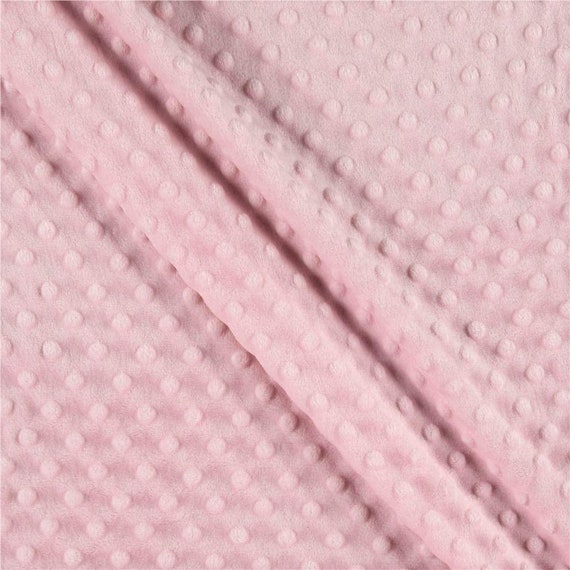 Light Pink Minky Dimple Dot Cuddle Fabric: 58/59" Wide Polyester By The Yard
