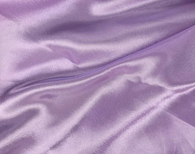 Lilac Stretch Imitation Silk Satin Charmeuse - 2 Way Slight Stretch- 58/60" - (Choose The Quantity)