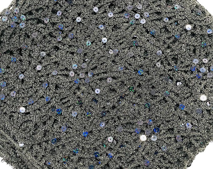 Black Chain Chemical Lace Fabric by the Yard | Double Border | Tablecloth, Table Overlay, Table Runner, Costumes, Wedding Decor, 50" Wide