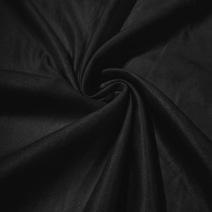 58" Faux Micro Suede Fabric - Black - Polyester Micro Suede Fabric for Upholstery / Crafts / Costume Sold By The Yard
