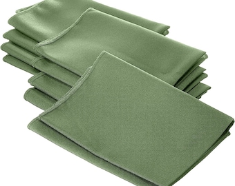 Dark Sage Polyester Napkin: 18-Inch Party & Wedding Linens