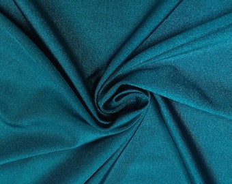 Teal Shiny Milliskin Spandex Fabric: 4-Way Stretch, 58" Wide, Sold By The Yard