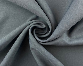 Gray Poly Poplin Fabric: 60" Wide, Wrinkle Resistant
