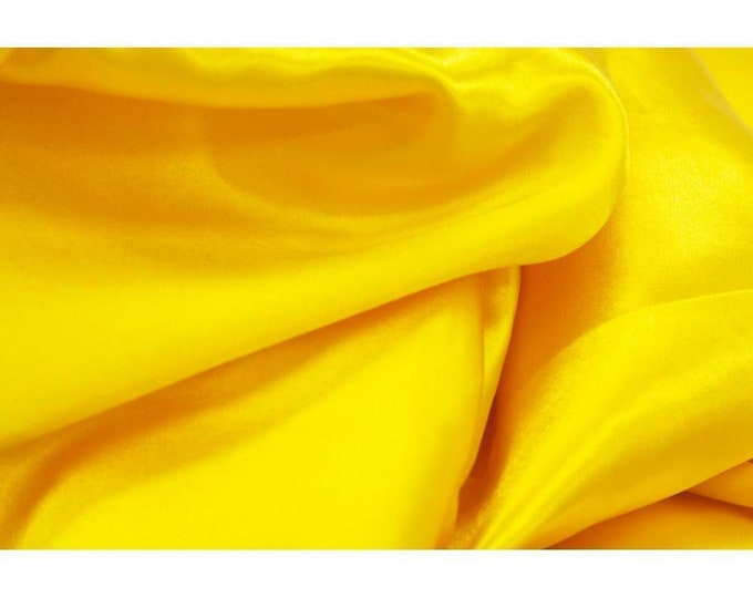 Yellow Stretch Imitation Silk Satin Charmeuse - 2 Way Slight Stretch- 58/60" - (Choose The Quantity)
