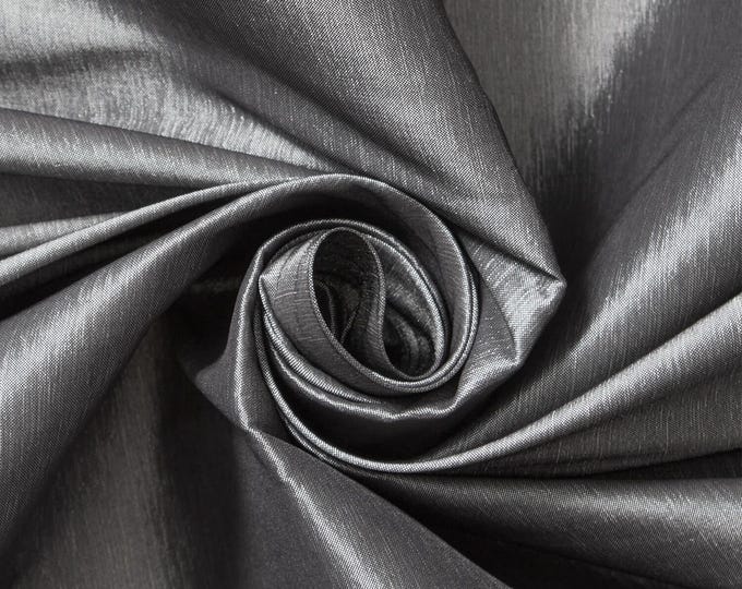Gray Taffeta Stretch Fabric 2-Way Stretch, Spandex Polyester 58" Wide Sold by The Yard