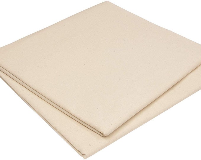 Mia's Fabrics Inc, 100% Cotton Muslin Fabric Unbleached 45" Wide, Natural Color By The Yard