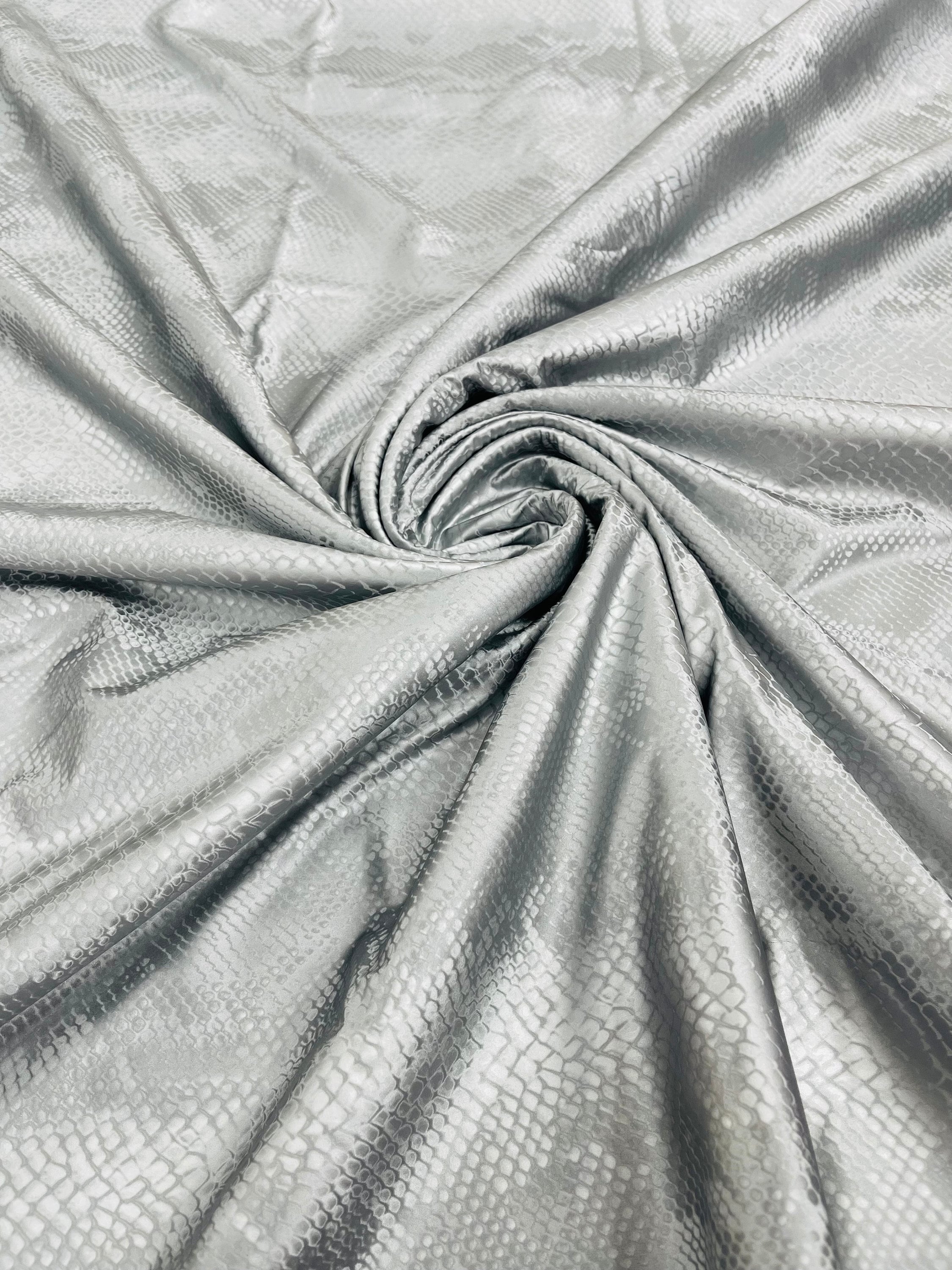 Sliver Snake Skin Pattern Silver Snake Skin Print Spandex Fabric: Apparel, Leggings, Costume - 60 ...