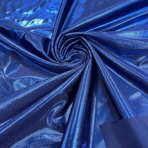 Navy Blue Mystique Nylon Spandex Iridescent Foggy Foil 4 Way Stretch 58/60”sold By The Yard