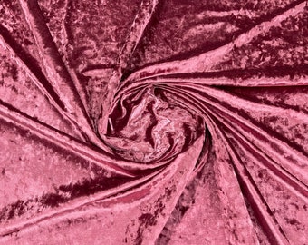 Mauve Stretch Crushed Velvet Fabric: 58/60" Wide, Apparel, Costume