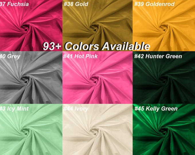 55" Polyester Dupioni Silk Fabric - Silk Dupioni Multi-Use Fabric for Decor/Dress/Curtains By Yard Color #1-63